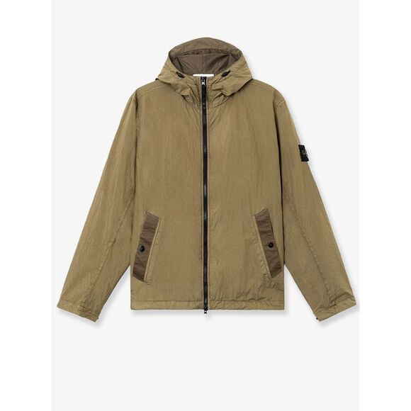 Stone Island Men Garment Dyed Crinkle Reps Ny Nylon Jacket